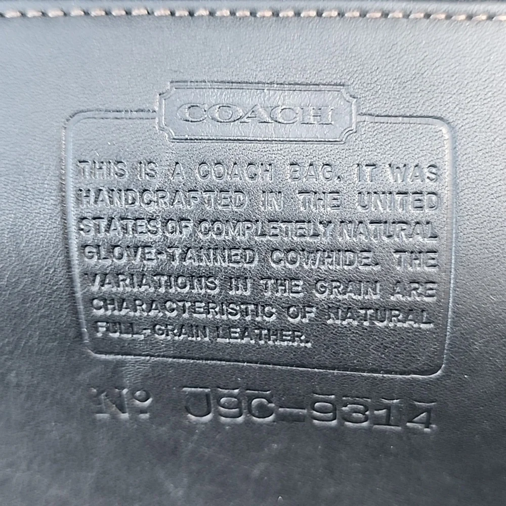 Authentic Vintage Coach Black Leather Bleecker Book Tote 9314